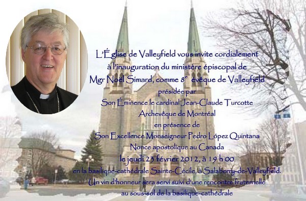 Invitation Mgr Noël Simard